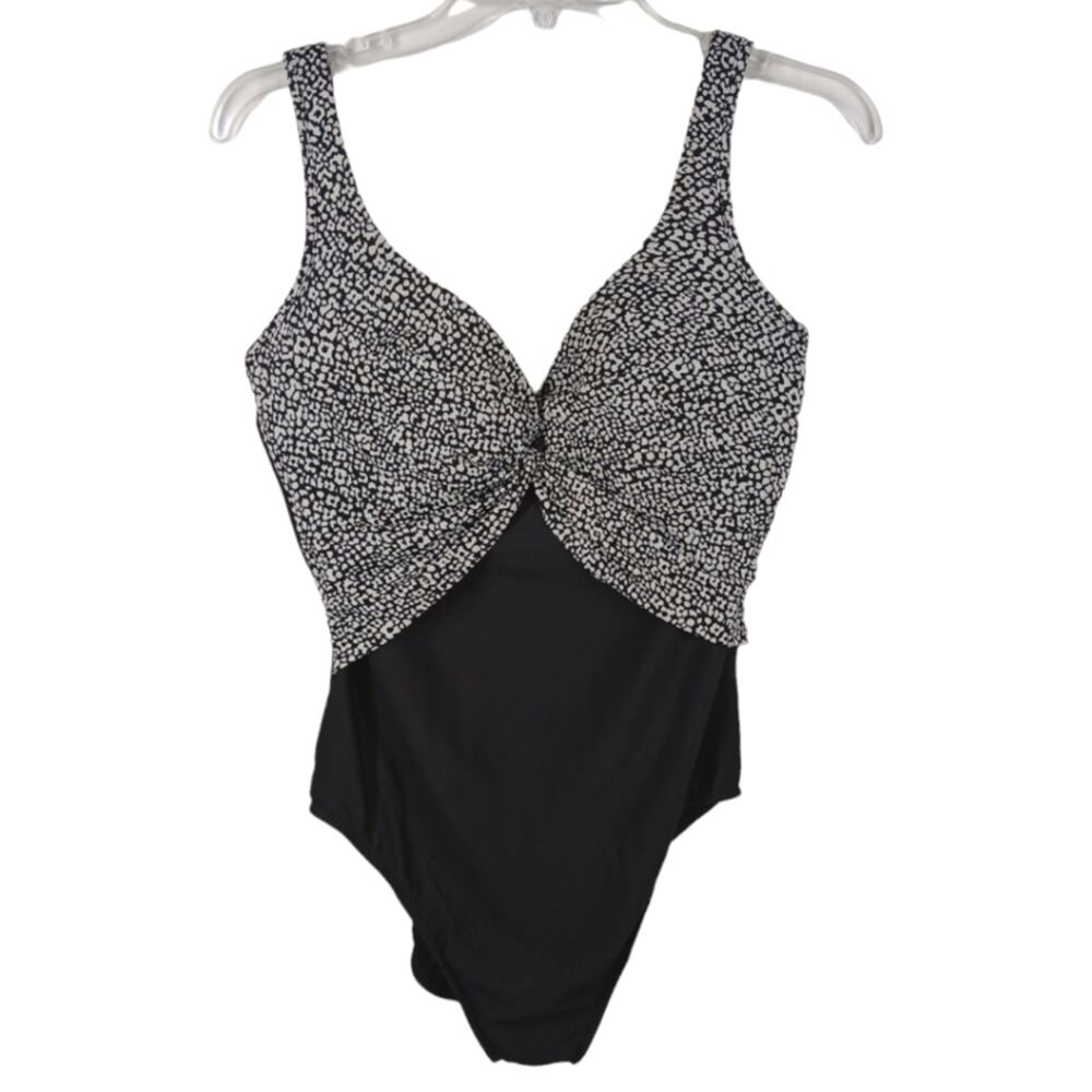 Miraclesuit Printed One Piece Swimsuit size 16